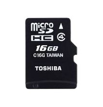 Toshiba Micro SD Memory Card 16GB Capacity - Black